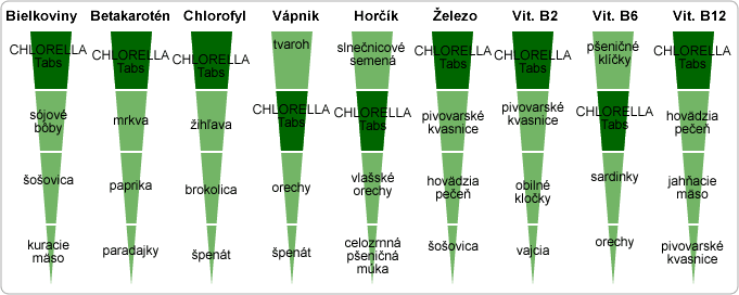 Zlozenie a porovnanie chlorelly