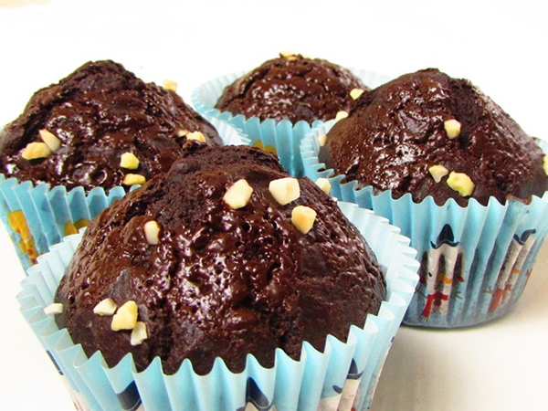 Bezlepkové čokoládovo-mätové muffiny